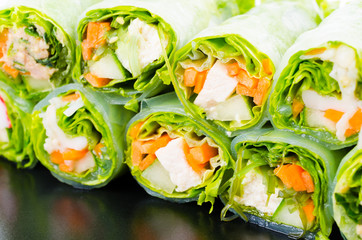 fresh vegetables spring rolls