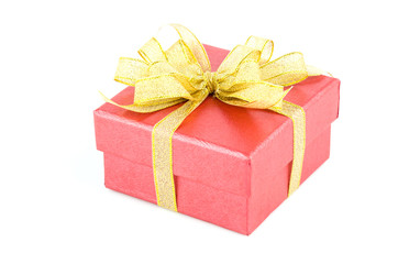 Gift box isolated white background