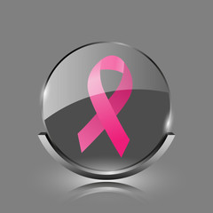 Breast cancer ribbon icon