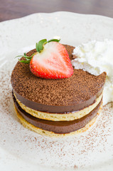 Chocolate pudding pancake