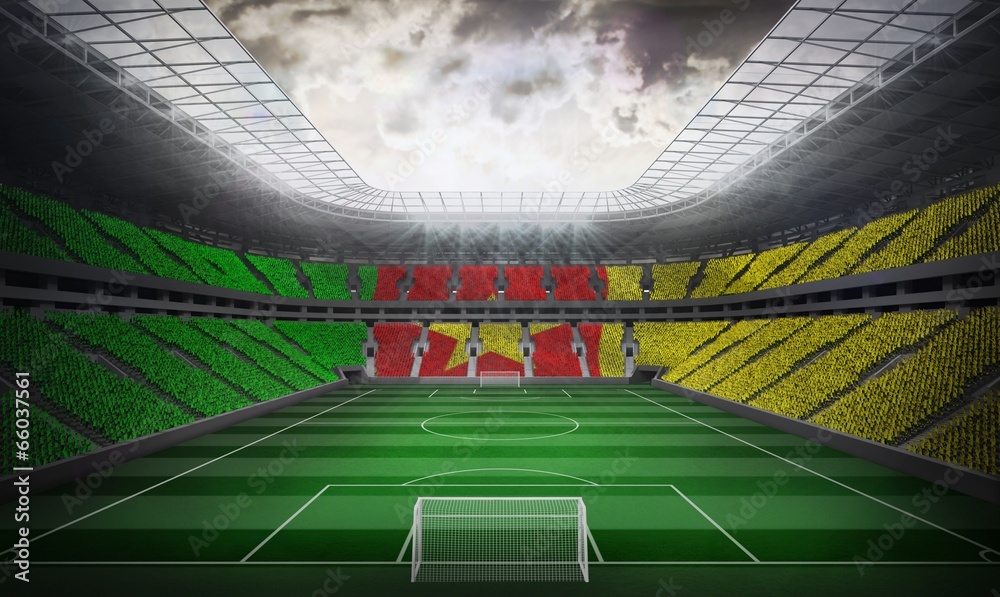 Poster Composite image of digitally generated cameroon national flag