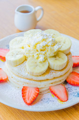 Pancake strawberry banana