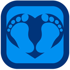 Baby Füße Herz Junge