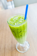 Iced green tea latte