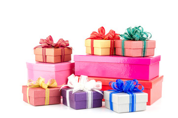 Gift box isolated white background