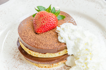 Chocolate pudding pancake