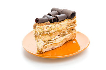 Coffee cake isolated on white background