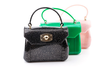 Handbag isolated white background