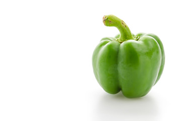 Green pepper isolated on white