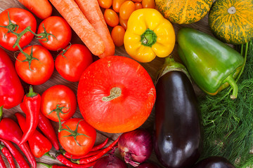 ripe of fresh vegetables