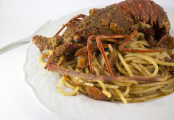 piatto di pasta all'aragosta