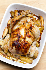 chicken baked with potatoes