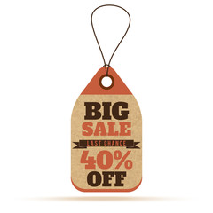 Price tags in vintage style