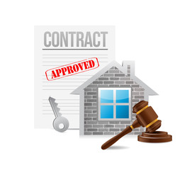 business real estate contract. illustration design