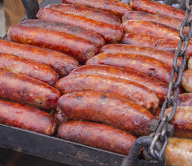 Spanish Chorizo on the barbecue