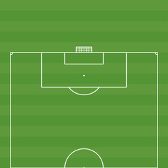 football field green - vector illustration