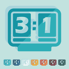 Flat design: score board