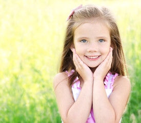 Portrait of adorable smiling little girl