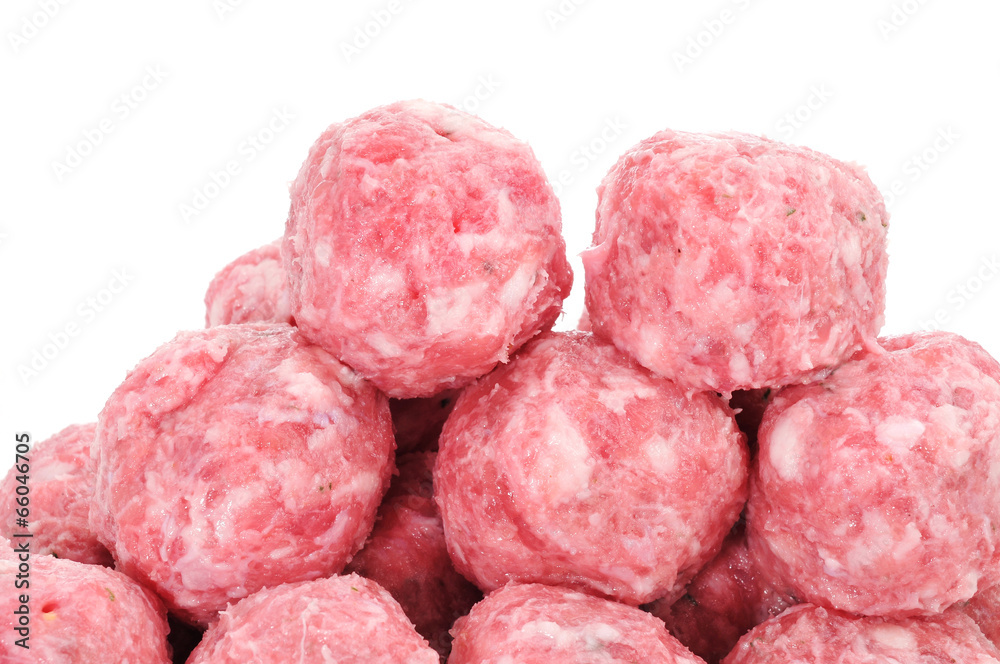 Poster raw meatballs