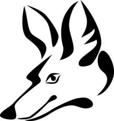 stylized head of jackal