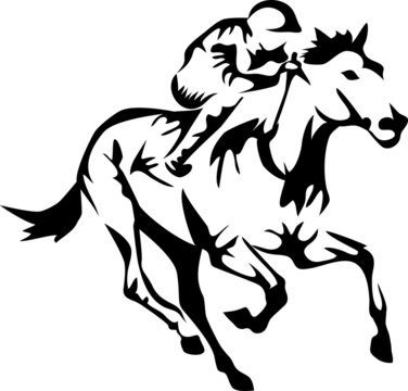 stylized racing horse