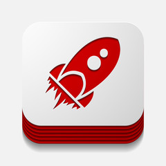 square button: rocket