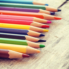  Color pencils old retro vintage style