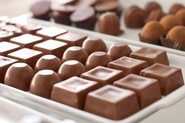 Close of Chocolate Truffles