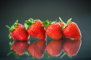 ripe red strawberries