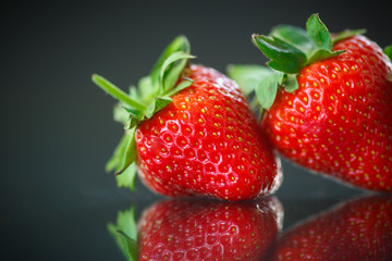 ripe red strawberries