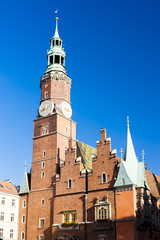 Fototapeta premium Town Hall on Main Market Square, Wroclaw, Silesia, Poland