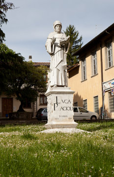SANSEPOLCRO, ITALY. Monument Luca Pacioli.