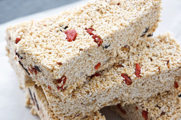 Homemade Goji berry, Cherry Amaranth bars