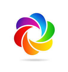 Abstract Corporate Teamwork moon shape Icon - 6 elements