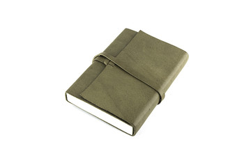 Leather notebooks isolated on white background