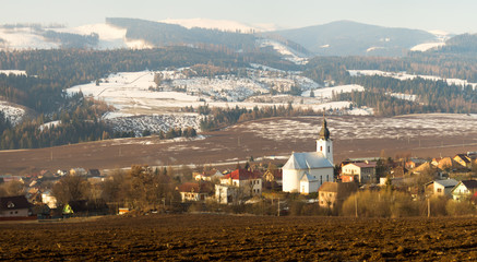wioska w górach na słowacji