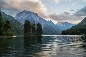 Górskie jezioro,Alpy,Słowenia - obrazy, fototapety, plakaty