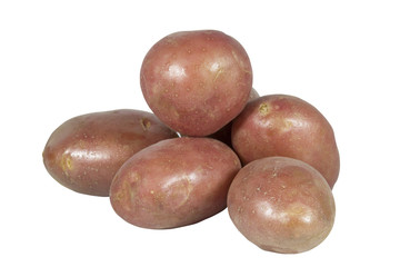 Pile of Six Potatoes with Red Skin