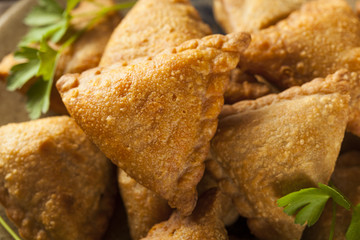 Homemade Fried Indian Samosas