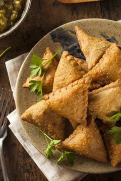 Homemade Fried Indian Samosas