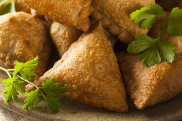 Homemade Fried Indian Samosas