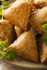 Homemade Fried Indian Samosas