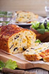 Savory cheese loaf with olives