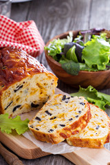 Savory cheese loaf with olives