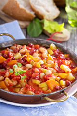 Vegetable and beans stew