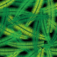 coconut palm leaves seamless pattern