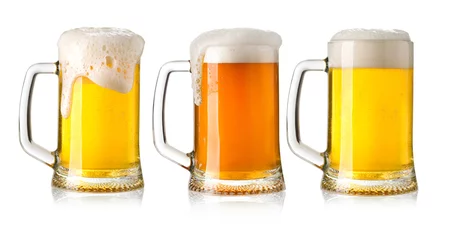 Poster Bière beer glasses