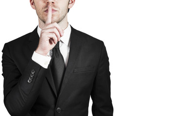 businessman silent quiet