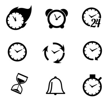 Time icon set vector