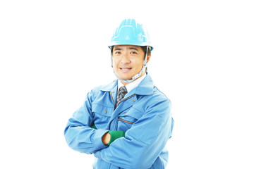 笑顔の労働者